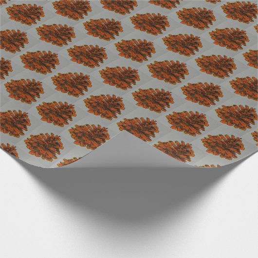 Kiefern-Kegel-Packpapier Geschenkpapier (Ecke)