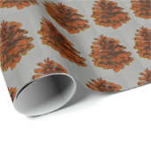 Kiefern-Kegel-Packpapier Geschenkpapier (Rolleneckpunkt)