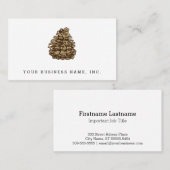 Kiefern-Kegel (Ponderosa) Visitenkarte (Vorne/Hinten)