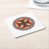 Kiefern-Kegel-Stammes- Entwurf Naturea Liebhabers Rechteckiger Pappuntersetzer (angewinkelt)