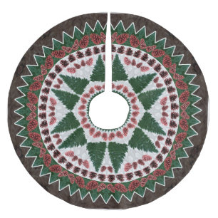 Kiefern-Kegel-Weihnachtsbaum-Rock Polyester Weihnachtsbaumdecke
