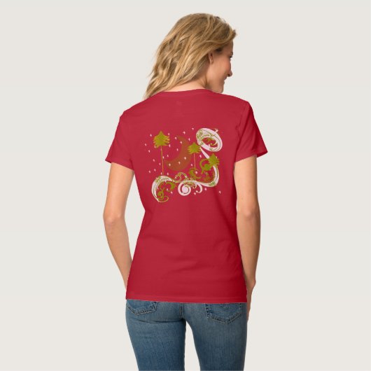 Kiefern mit Moon Forest Woodlands Tunnel T-Shirt (Rückseite Vollansicht)