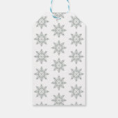 Kiefern mit Zapfen, Winterbeeren, Baumwollknospen Geschenkanhänger (Rückseite)