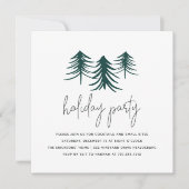 Kiefern | Moderne Feiertage Einladung (Vorderseite)
