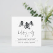Kiefern | Moderne Feiertage Einladung (Stehend Vorderseite)