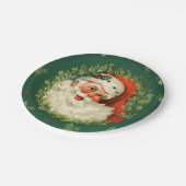 Kiefern-Nadel und Sankt-Weihnachten Pappteller (Schrägansicht)