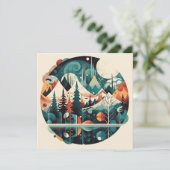 Kiefern und Berge, individuell anpassbar (Stehend Vorderseite)