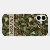 Kiefern- und Blätter-Tarnung Personalisiert Case-Mate iPhone Hülle (Rückseite (Horizontal))