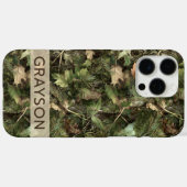Kiefern- und Blätter-Tarnung Personalisiert Case-Mate iPhone Hülle (Rückseite (Horizontal))