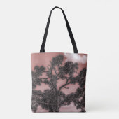Kiefern- und Palmenbäume Silhouette  Tasche (Rückseite)