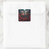 Kiefern und Schnee Quadratischer Aufkleber (Tasche)