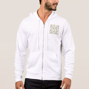 Kiefern- und Zedern Immergrün-Zweig-Muster Hoodie