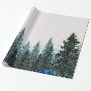 KIEFERN-WALDgebirgslandschaft Geschenkpapier