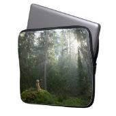 Kiefern-Waldland des golden retriever-Hund| Laptopschutzhülle (Vorderseite Links)