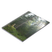 Kiefern-Waldland des golden retriever-Hund| Notizblock (Linke Seite)