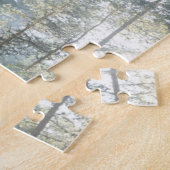 Kiefern-Waldland des golden retriever-Hund| Puzzle (Seite)