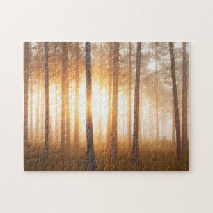 Kiefern-Waldlandschaft Puzzle