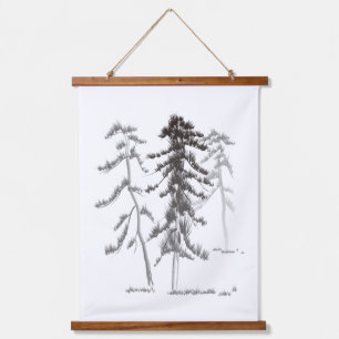 Kiefern Wandteppich Mit Holzrahmen