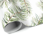 Kiefernäste und -zäune Weihnachten, Neujahr Geschenkpapier (Rolleneckpunkt)