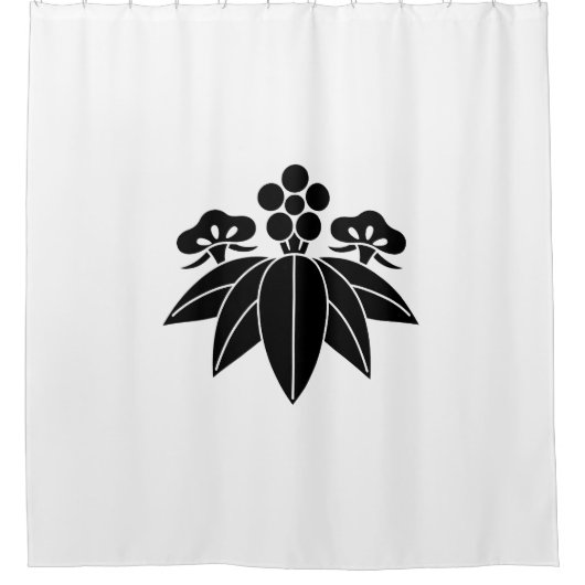 Kiefernbambusume im Gentianstil Duschvorhang (Vorderseite)