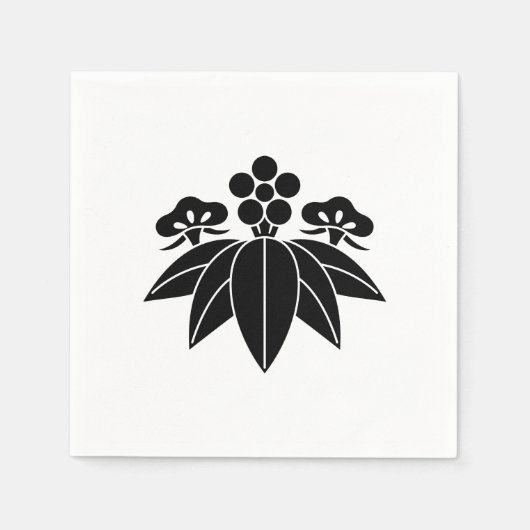 Kiefernbambusume im Gentianstil Serviette (Vorderseite)