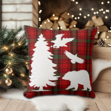 Kiefernbärenadler auf dem Roten Schwarzen Tartan