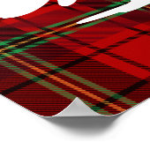 Kiefernbärenadler auf dem Roten Schwarzen Tartan Poster (Ecke)