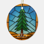 Kiefernbaum-Buntglas-Kunstdesign | Kiefernbaum Keramik Ornament (Links)