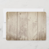 Kiefernbaum, Globe, String-Leuchten, Holzstruktur Einladung (Rückseite)