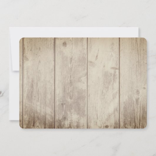 Kiefernbaum, Globe, String-Leuchten, Holzstruktur Einladung (Rückseite)