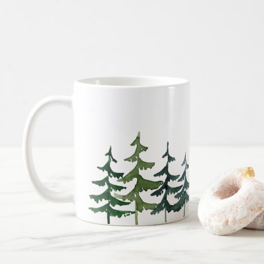 Kiefernbaum  kaffeetasse (Mit Donut)