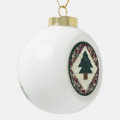 Kiefernbaum Keramik Kugel-Ornament (Links)