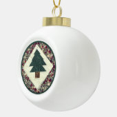 Kiefernbaum Keramik Kugel-Ornament (Rechts)