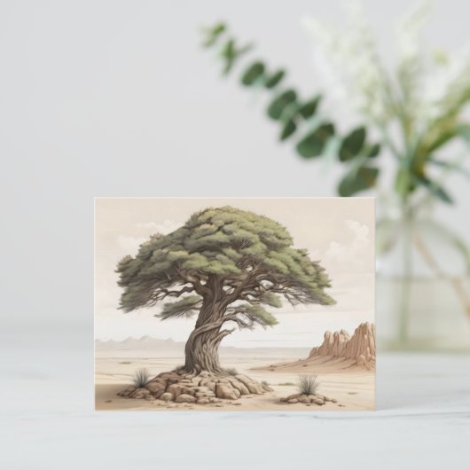 Kiefernbaum Postkarte (Stehend Vorderseite)