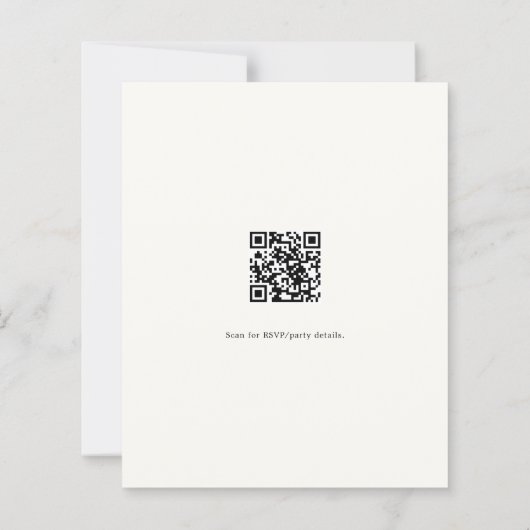 Kiefernbaum QR Weihnachtsfeiertage Party Einladung (Rückseite)