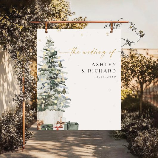 Kiefernbaum Weihnachtsabende Wandteppich