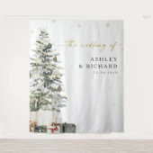 Kiefernbaum Weihnachtsabende Wandteppich (Vorderseite)