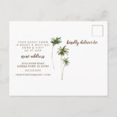 Kiefernbäume an der Küste Ankündigungspostkarte (Rückseite)