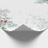 Kiefernbäume Branches Berries Holiday Geschenkpapier (Ecke)