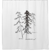 Kiefernbäume Duschvorhang (Vorderseite)