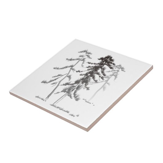 Kiefernbäume Fliese (Seite)