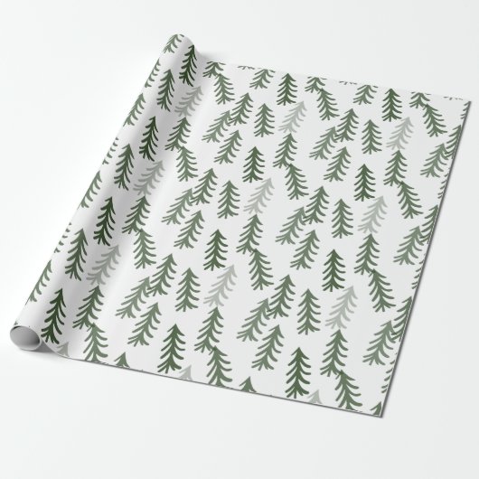 Kiefernbäume Geschenkpapier (Ungerollt)