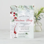 Kiefernbäume, Glas, Weihnachtsgeschenk für Unterne Einladung (Stehend Vorderseite)