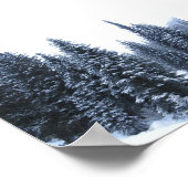 Kiefernbäume im Winter Poster (Ecke)