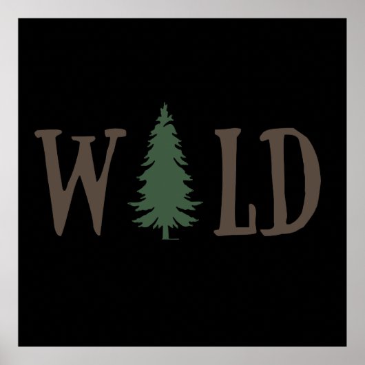 Kiefernbäume in den Wald Poster (Vorne)