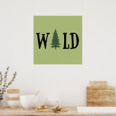Kiefernbäume in den Wald Poster (Küche)