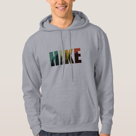 Kiefernbäume in die Waldwanderung Vintag Hoodie (Vorderseite)