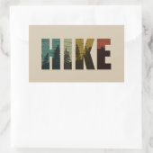 Kiefernbäume in die Waldwanderung Vintag Rechteckiger Aufkleber (Tasche)