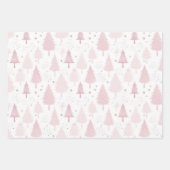 Kiefernbäume in rosa Erdtönen Geschenkpapier Set (Vorderseite)