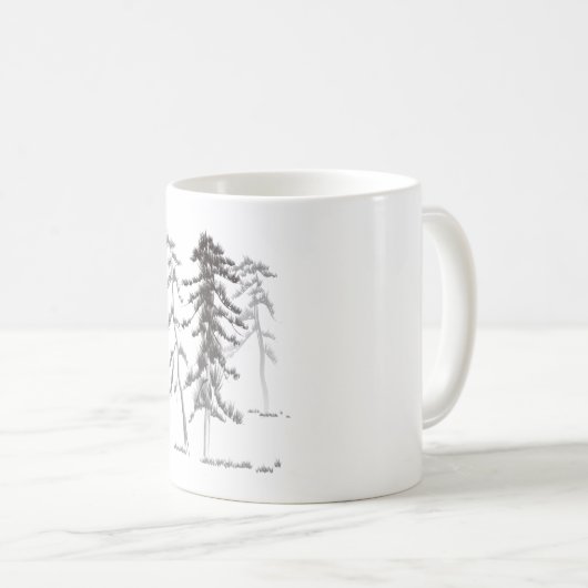 Kiefernbäume Kaffeetasse (VorderseiteRechts)